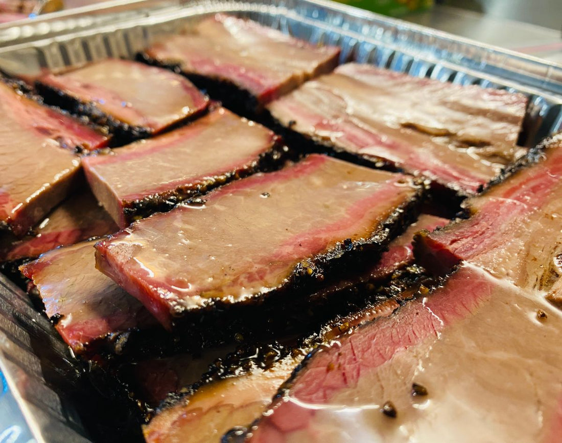 1kg SLICED Texas Smoked Beef Brisket Catering Tray (Sliced) Geelong